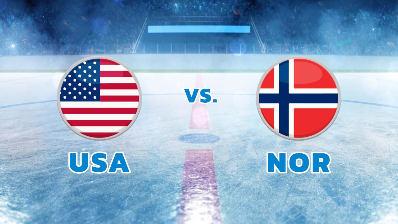 MS v ledním hokeji mužů 2025 (USA - Norsko)